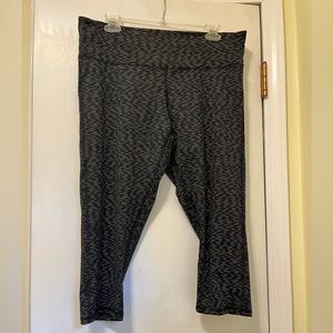 Champion Active Workout Yoga Gym Running Capri Leggings black white Plus Sz XXL